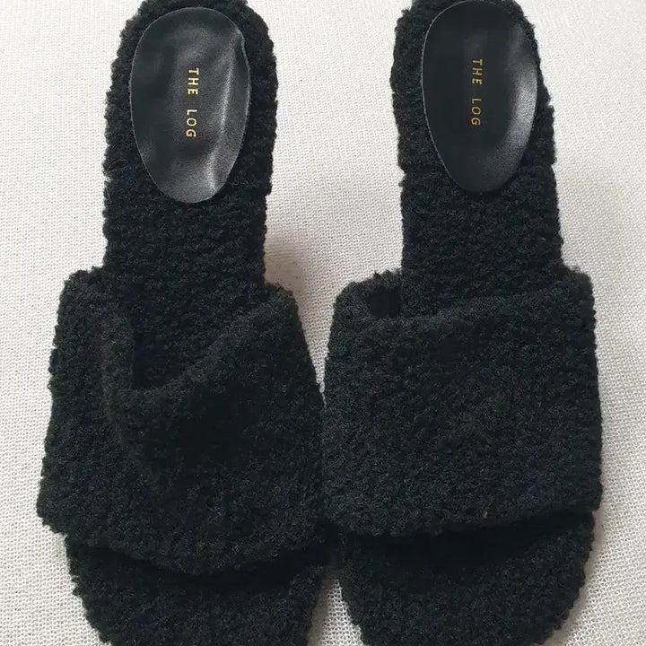 [BUNJANG] The Log Black Slipper Heels (Size 245) / THE LOG 더로그 블랙 슬리퍼 힐