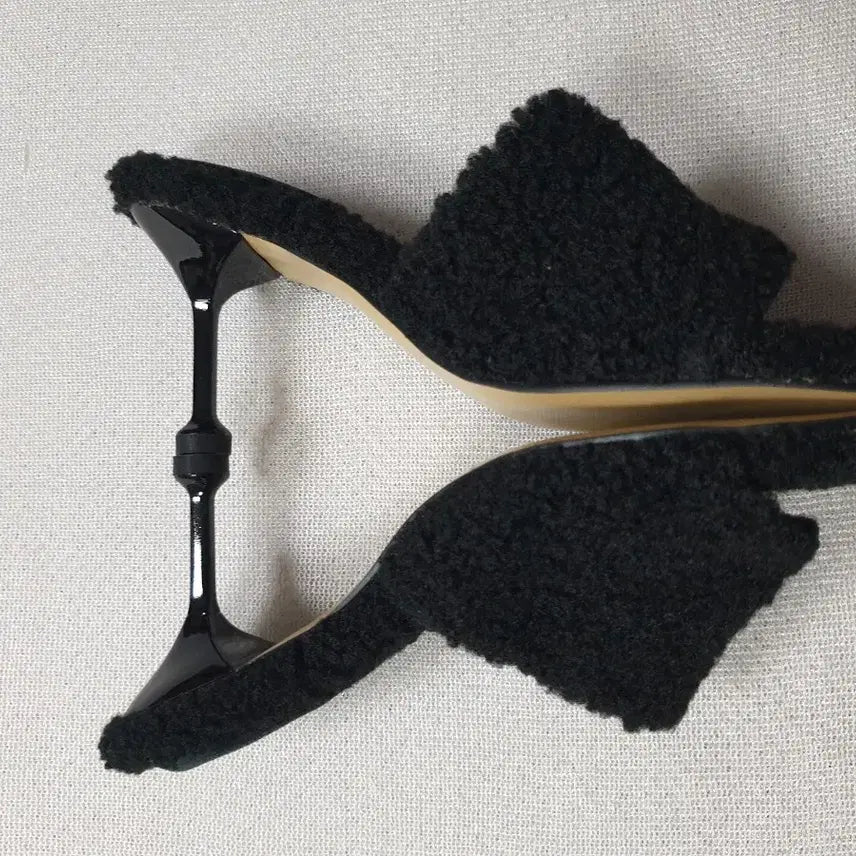 [BUNJANG] The Log Black Slipper Heels (Size 245) / THE LOG 더로그 블랙 슬리퍼 힐