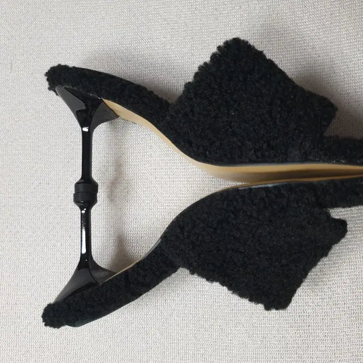 [BUNJANG] The Log Black Slipper Heels (Size 245) / THE LOG 더로그 블랙 슬리퍼 힐
