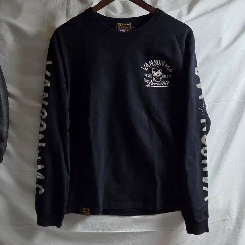 [BUNJANG] Banson Leather x Felix Long Sleeve T-Shirt Black L / 밴슨 레더 X 펠릭스 롱슬리브 티셔츠 블랙 L