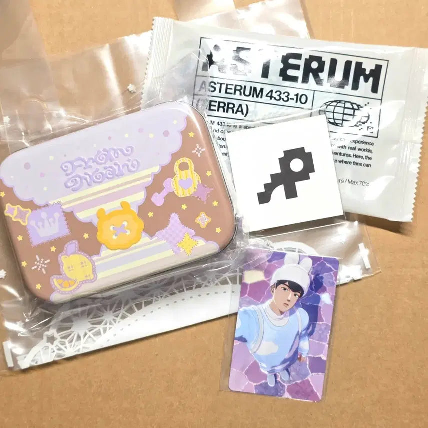 [SOLD OUT] 미개봉)PLAVE 플레이브 십카페 노아 생일쿠키 틴케이스-하민 럭드포카