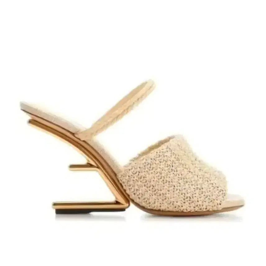 [BUNJANG] Fendi Open Toe Sandals Beige (Size 36) / 펜디 오픈토 샌들 베이지. 36사이즈(230)