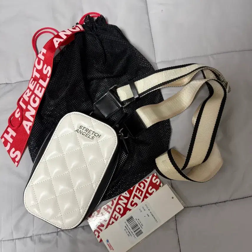 [BUNJANG] Stretch Angels Waffle Bag White / 스트레치엔젤스 와플백 화이트