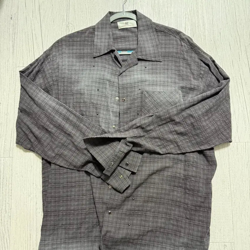 [BUNJANG] RSSC Stud Cat Washing Check Shirt Purple / RSSC Stud Cat Washing Check Shirt Purple