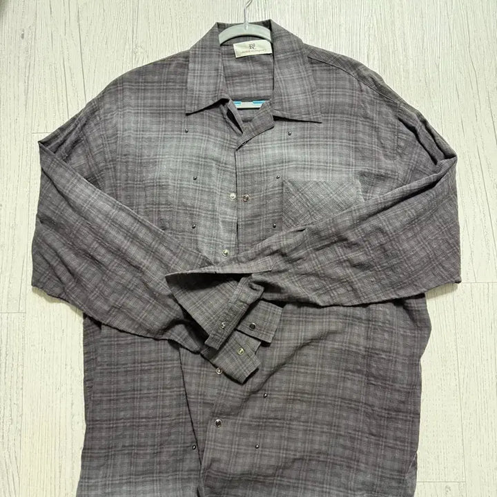 [BUNJANG] RSSC Stud Cat Washing Check Shirt Purple / RSSC Stud Cat Washing Check Shirt Purple