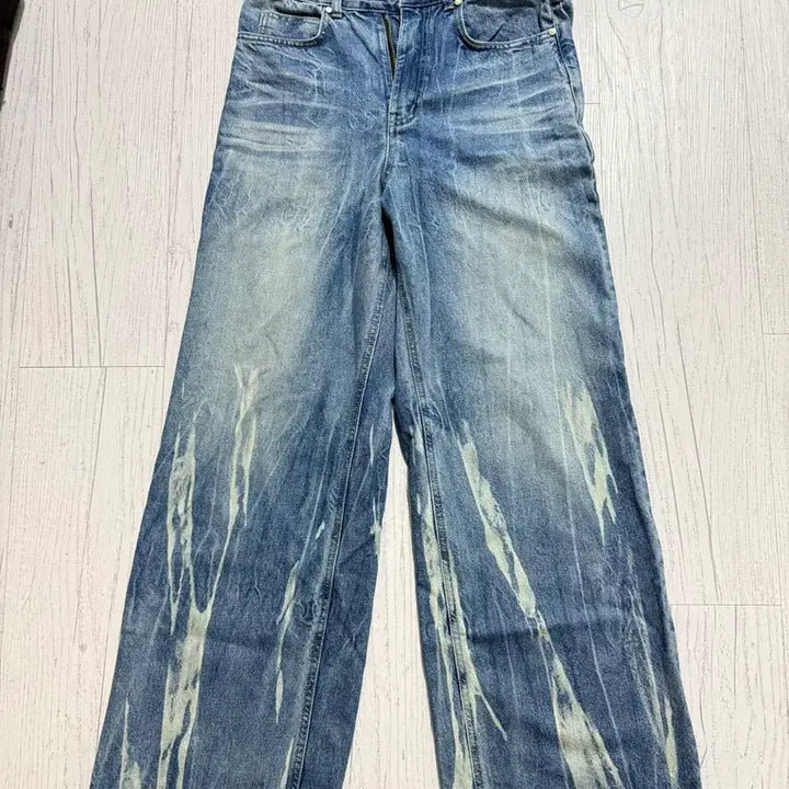 [BUNJANG] Lmood Max Wide Denim Jeans / 엘무드 맥스와이드 데님 스톰 블루 46