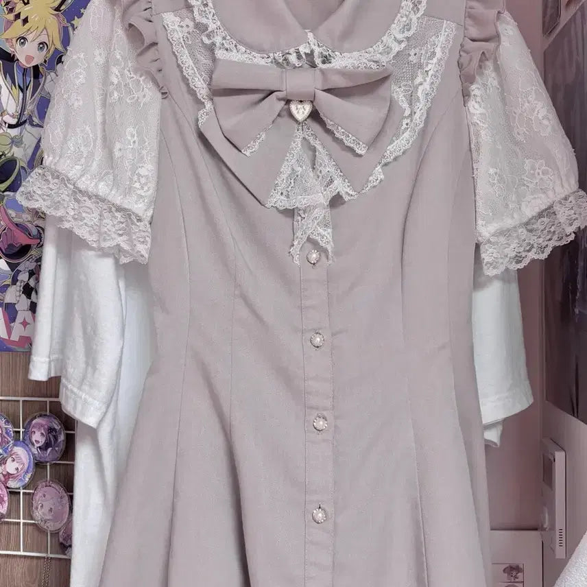 [SOLD OUT] 시허니 레이스 러플 셋업 반팔 양지뢰 양산형 지뢰계 시크릿허니 리즈리사