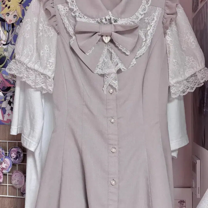 [SOLD OUT] 시허니 레이스 러플 셋업 반팔 양지뢰 양산형 지뢰계 시크릿허니 리즈리사