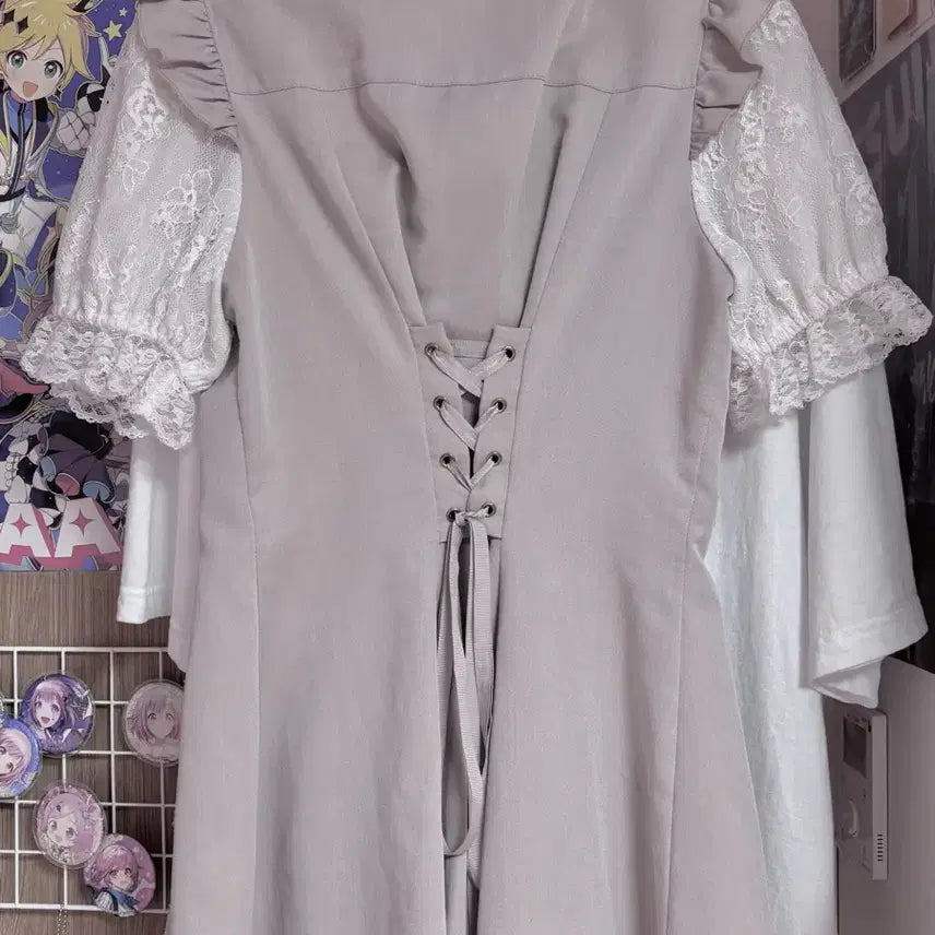 [SOLD OUT] 시허니 레이스 러플 셋업 반팔 양지뢰 양산형 지뢰계 시크릿허니 리즈리사