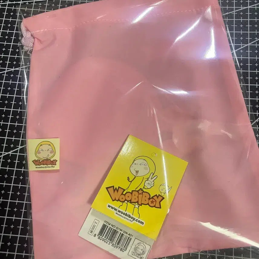 [BUNJANG] Woobi Boy Pink Pouch Keychain / 우비소년 핑크색 파우치 고전문구완구스티커 키링