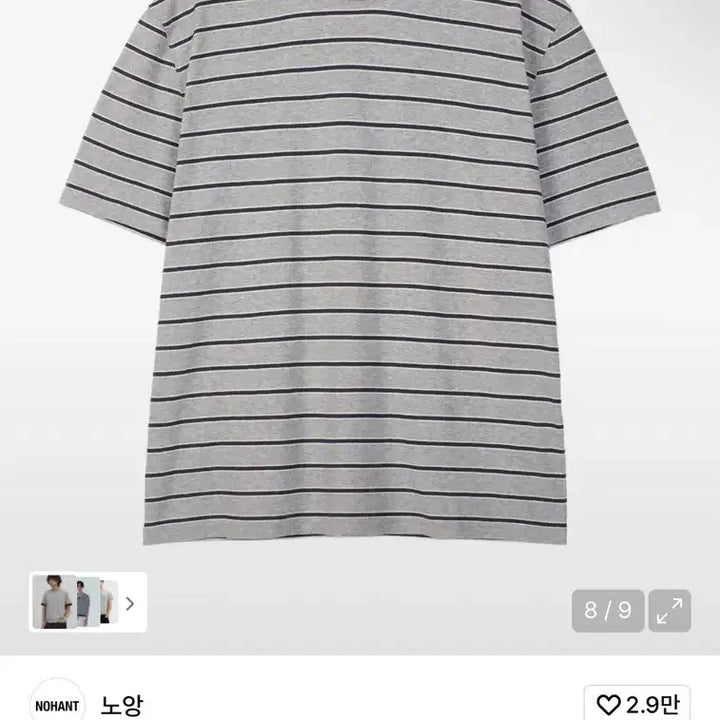 [BUNJANG] Nohant Stripe Basic Short Sleeve T-shirt / 노앙 Stripe Basic Short Sleeve T-shirt