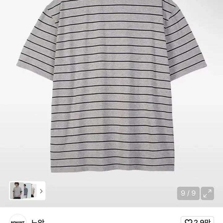 [BUNJANG] Nohant Stripe Basic Short Sleeve T-shirt / 노앙 Stripe Basic Short Sleeve T-shirt