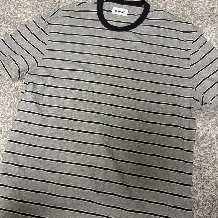 [BUNJANG] Nohant Stripe Basic Short Sleeve T-shirt / 노앙 Stripe Basic Short Sleeve T-shirt
