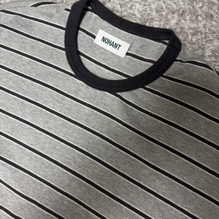 [BUNJANG] Nohant Stripe Basic Short Sleeve T-shirt / 노앙 Stripe Basic Short Sleeve T-shirt
