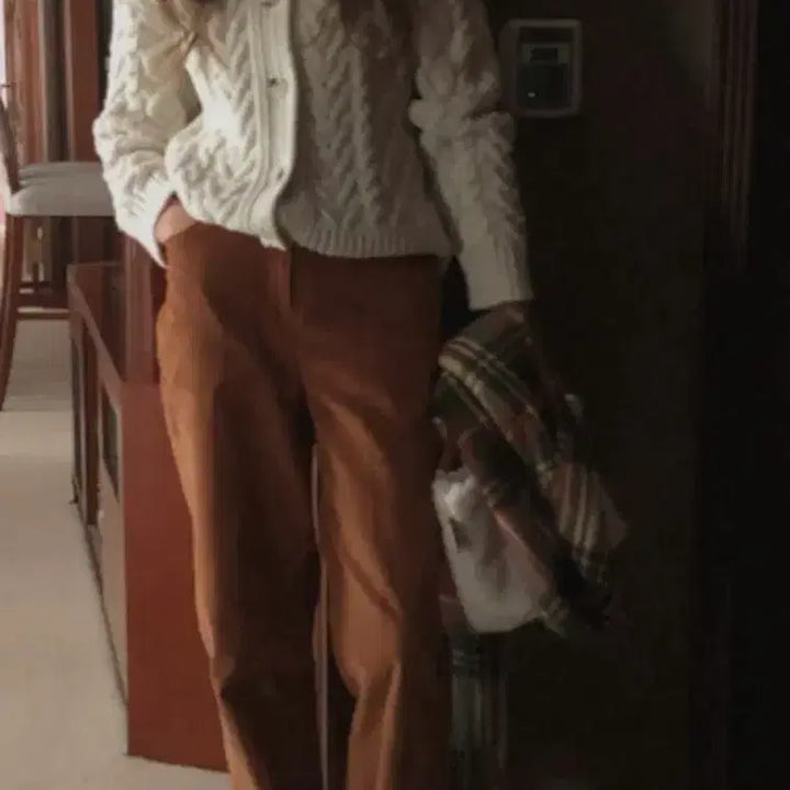 [BUNJANG] Cramm Corduroy Pants (Brown Orange) / 코듀로이팬츠