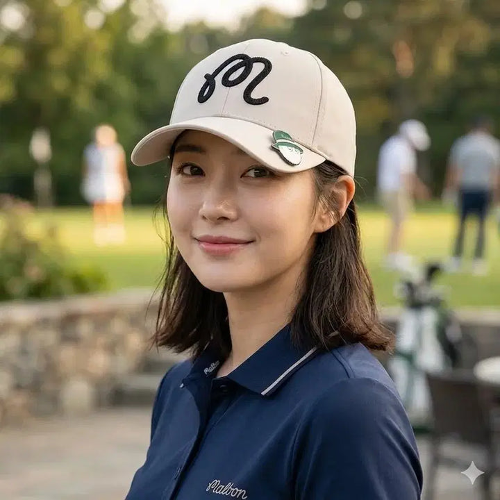 [BUNJANG] MALBON Golf Cap Beige / MALBON 골프캡 크림베이지