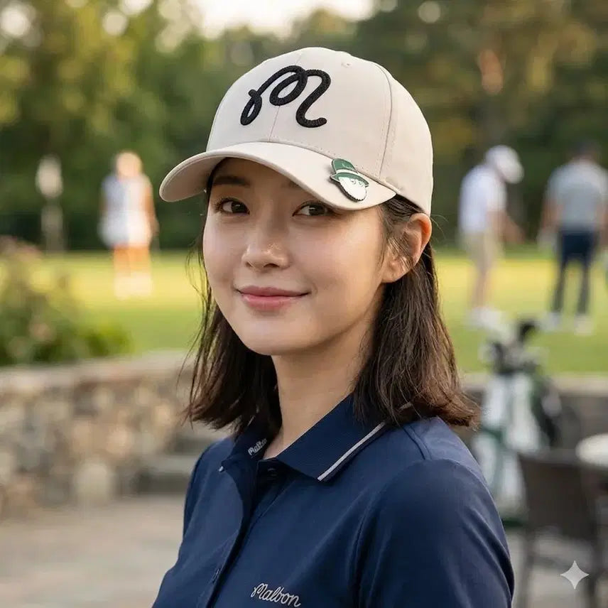[BUNJANG] MALBON Golf Cap Beige / MALBON 골프캡 크림베이지