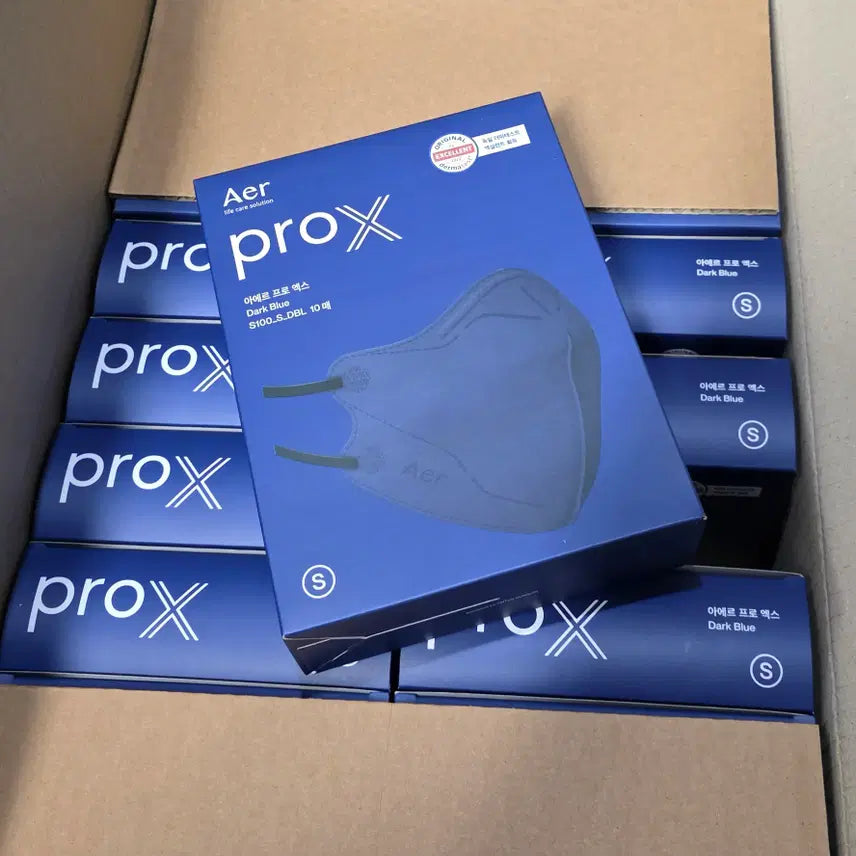 [BUNJANG] Aer Pro X Mask S Size, Dark Blue (200 Count, Sealed) / 아에르 프로엑스(Aer Pro X) 마스크 S사이즈 200장 (미개봉)