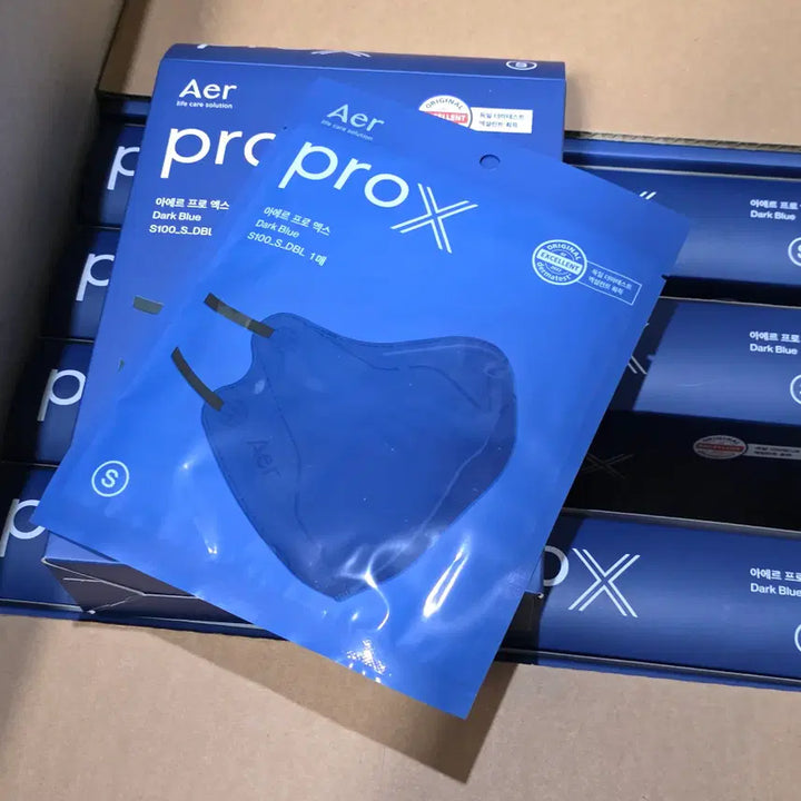 [BUNJANG] Aer Pro X Mask S Size, Dark Blue (200 Count, Sealed) / 아에르 프로엑스(Aer Pro X) 마스크 S사이즈 200장 (미개봉)