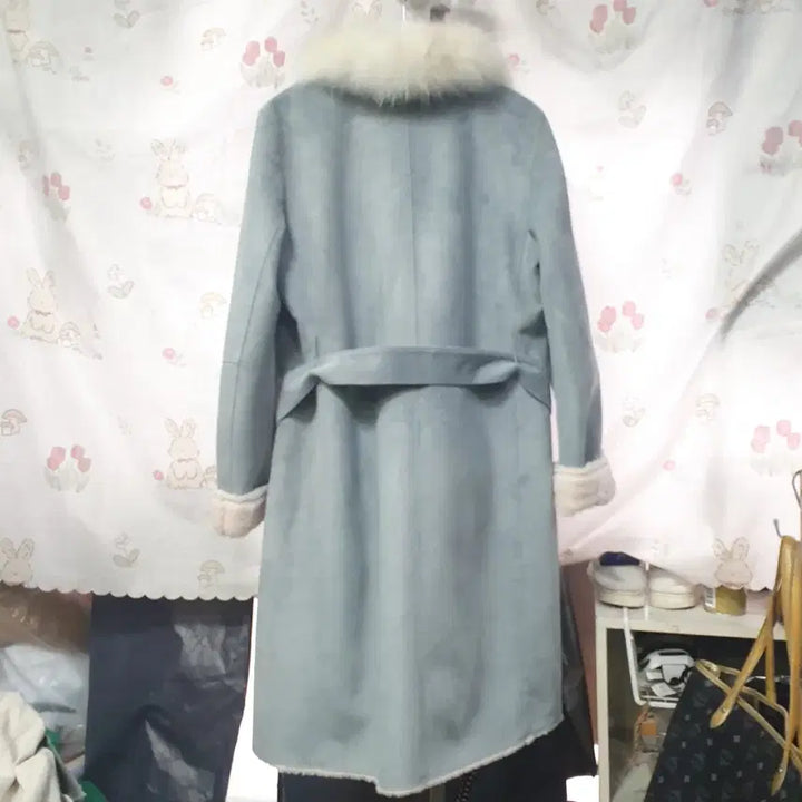 [BUNJANG] Olive Des Olive Faux Fur Belted Coat / 올리브데올리브   폭스퍼    인조가죽 무스탕 벨티드  코트