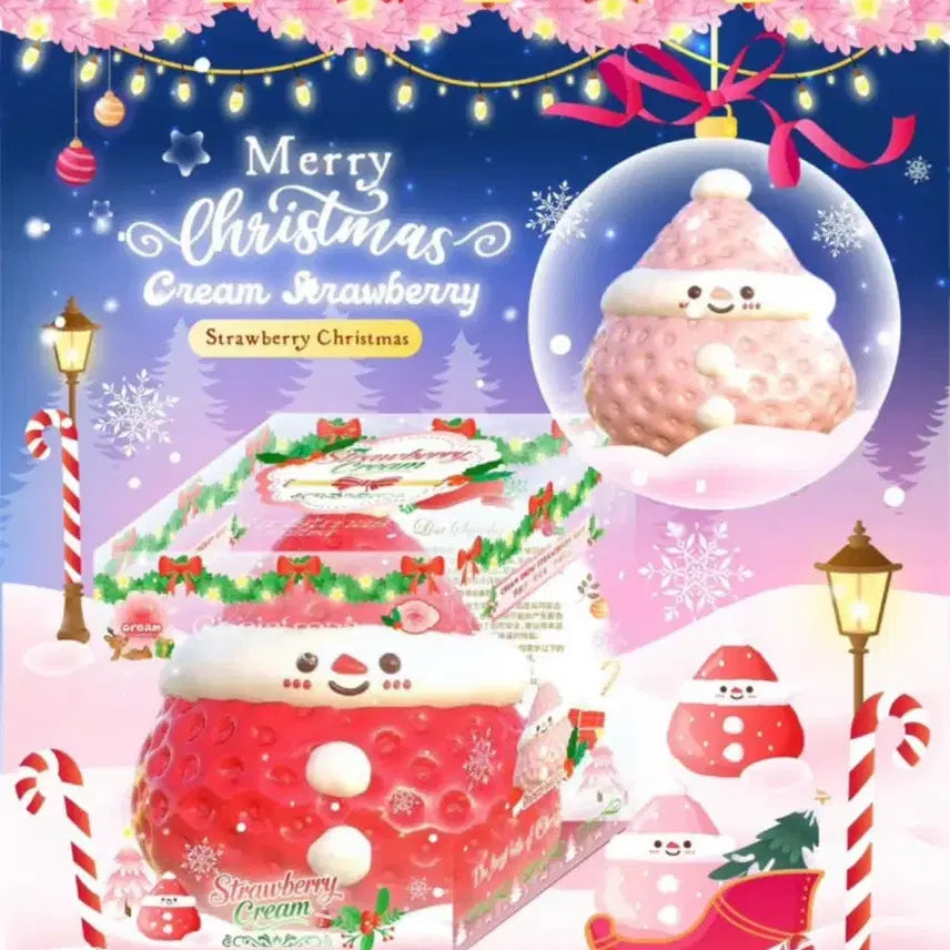 [BUNJANG] Lisa Squishy Strawberry Snowman / 리사 스퀴시 눈사람 딸기