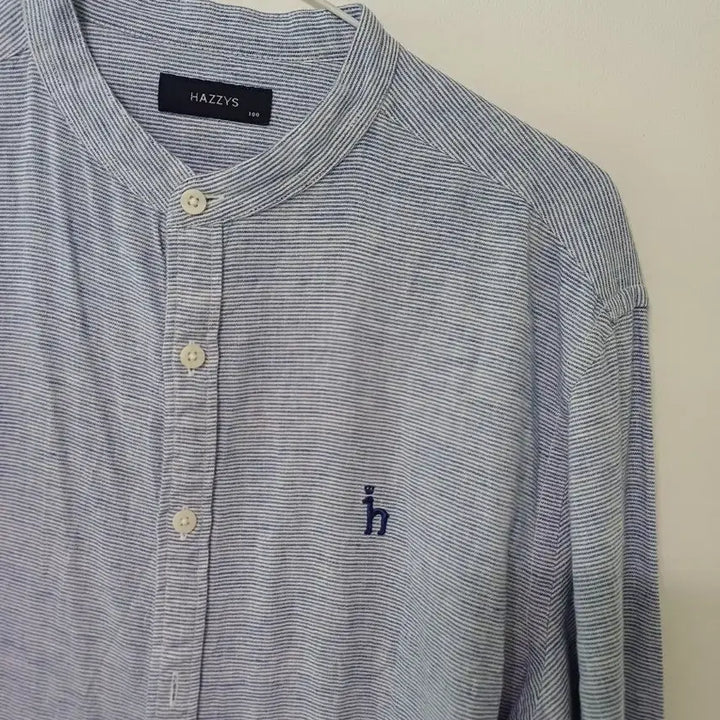 [BUNJANG] Hazzys Linen Blend Shirt (Size 100) / 여성 헤지스 봄.가을 여름 면.린넨 셔츠 (100)