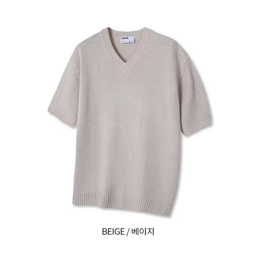 [BUNJANG] LOGAN Alpine V-Neck Short Sleeve Knit Top / LOGAN 알파인 브이넥 반팔니트 5color