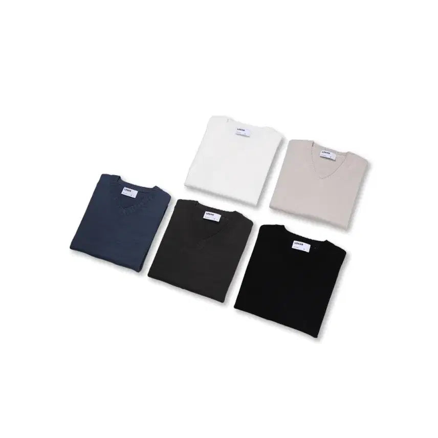 [BUNJANG] LOGAN Alpine V-Neck Short Sleeve Knit Top / LOGAN 알파인 브이넥 반팔니트 5color