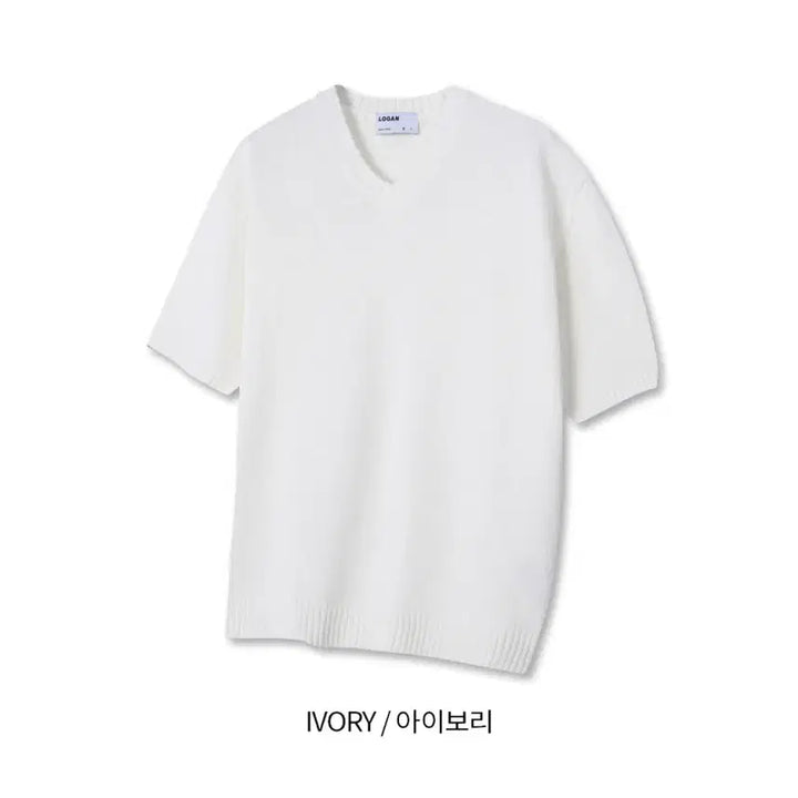 [BUNJANG] LOGAN Alpine V-Neck Short Sleeve Knit Top / LOGAN 알파인 브이넥 반팔니트 5color