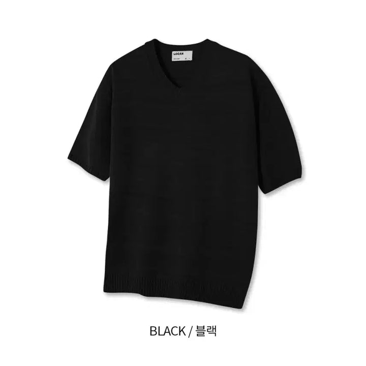 [BUNJANG] LOGAN Alpine V-Neck Short Sleeve Knit Top / LOGAN 알파인 브이넥 반팔니트 5color