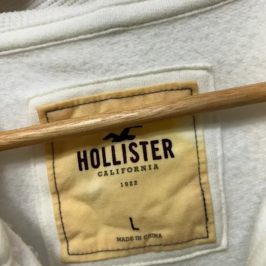 [SOLD OUT] 홀리스터 여성 집업 자켓 화이트 후드집업 L