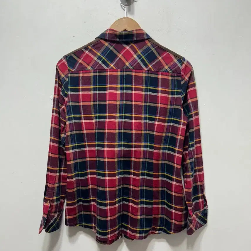 [SOLD OUT] HAZZYS 체크 셔츠 브라운 패치 M 여성