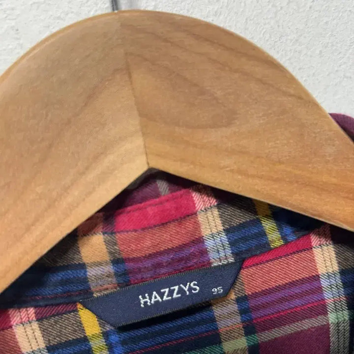 [SOLD OUT] HAZZYS 체크 셔츠 브라운 패치 M 여성