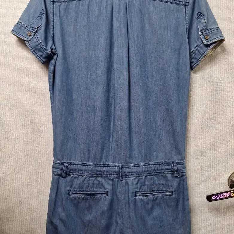 [BUNJANG] Lacoste Denim Short Jumpsuit / 라코스테 데님 숏 점프수트 34/55~66