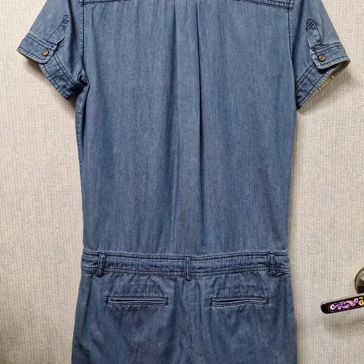 [BUNJANG] Lacoste Denim Short Jumpsuit / 라코스테 데님 숏 점프수트 34/55~66