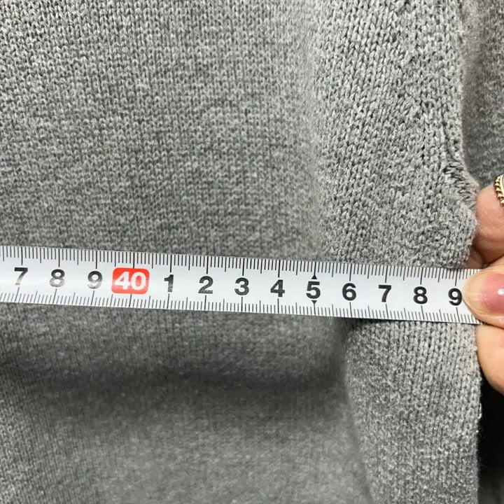 [BUNJANG] Tommy Hilfiger Gray Knit Zip-Up Cardigan S / 타미힐피거 그레이 니트 집업 가디건 S