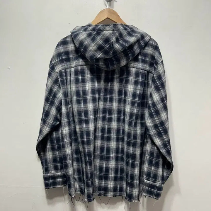 [BUNJANG] SLOGAN Checkered Hooded Shirt / SLOGAN알카마 체크 후드 셔츠 남방