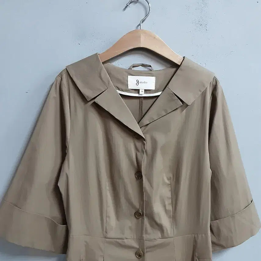 [SOLD OUT] 지스튜디오 베이지 셔츠 원피스 S