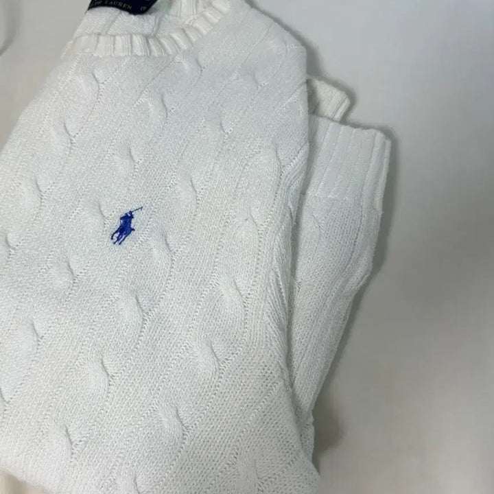 [BUNJANG] Polo Ralph Lauren Cable Knit Sweater / 폴로 랄프로렌 케이블 니트 화이트