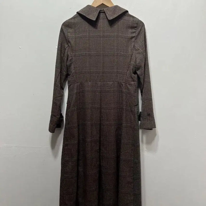 [BUNJANG] Seconds Long Coat Brown 55 / seconds 체크 롱 코트 브라운 55 새상품 롱