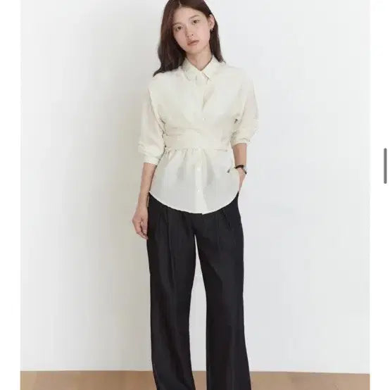 [BUNJANG] YuJe Wrap Blouse Ivory / <새상품> 유제 랩 블라우스 아이보리 판매합니다 12만원
