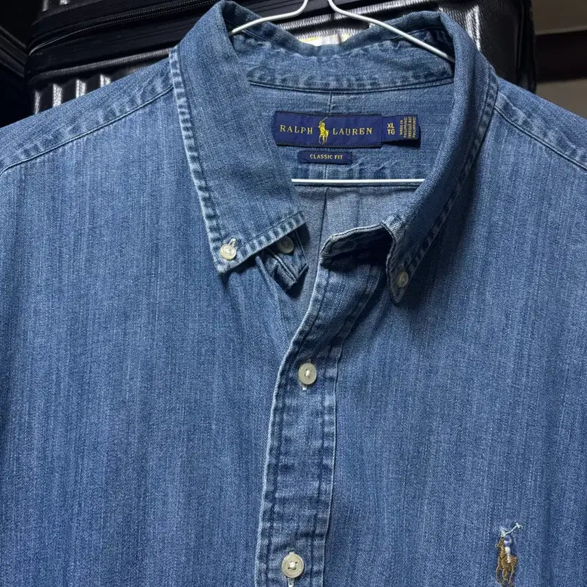 [SOLD OUT] 폴로 클래식핏 데님셔츠 XL