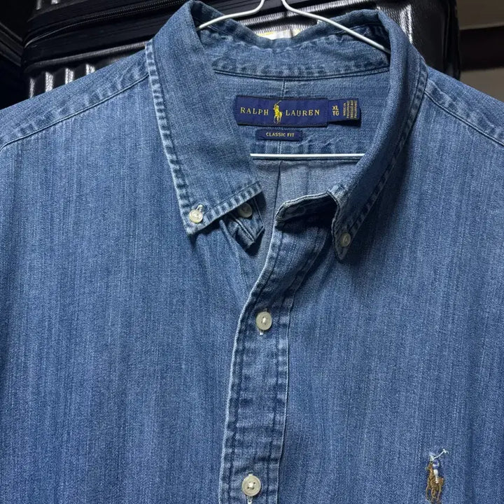 [SOLD OUT] 폴로 클래식핏 데님셔츠 XL
