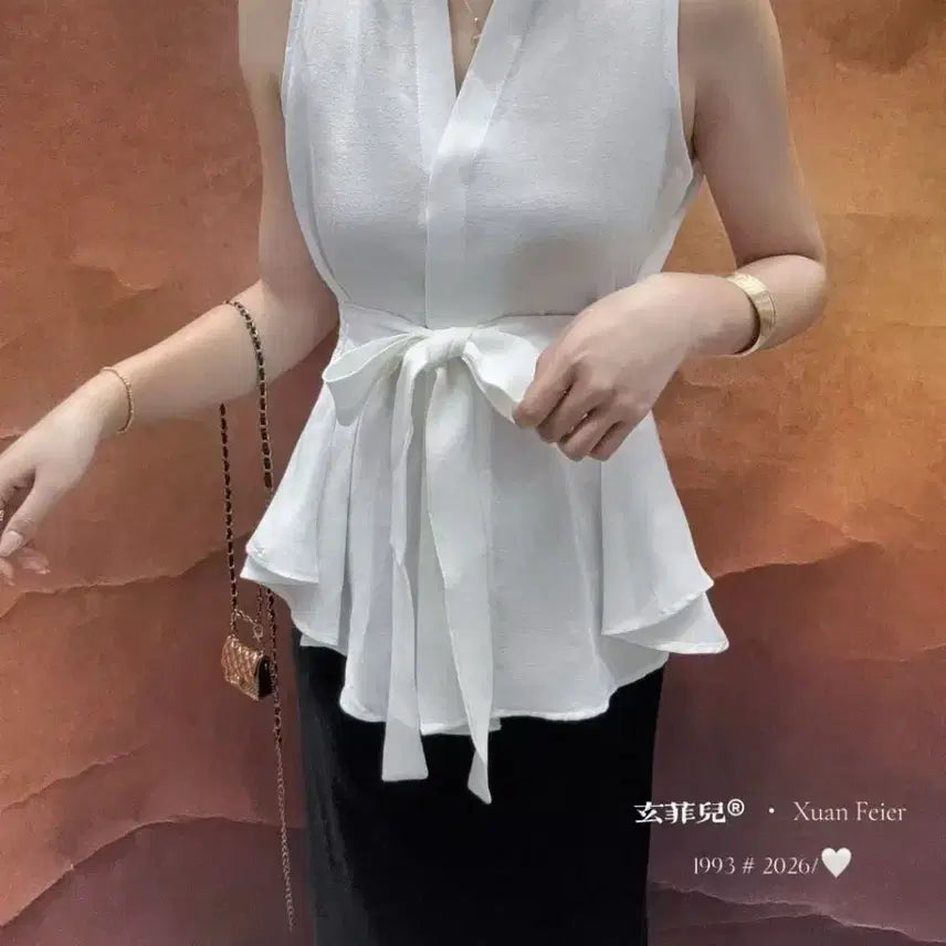 [BUNJANG] Smocked Back Blouse / 뒤  스모크밴딩 블라우스