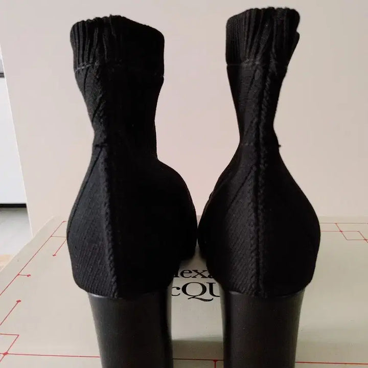 [BUNJANG] Saint Scott Knit Ankle Boots / 세인트스코트 니트 삭스 스판 앵클 부츠 힐