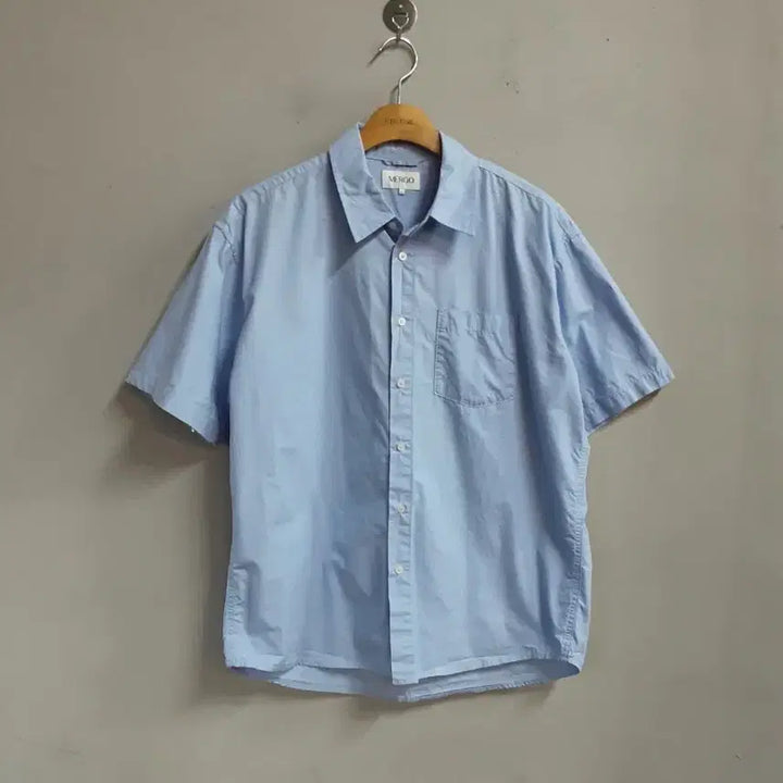 [BUNJANG] MERIGO Sky Blue Short Sleeve Shirt / MERIGO 반팔 셔츠 L 하늘색(105 가능)