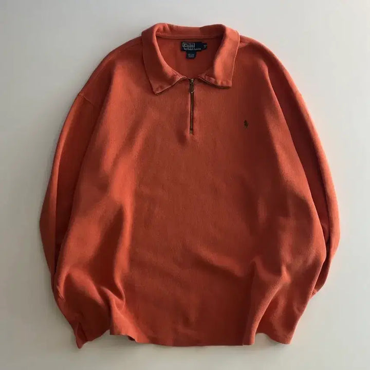 [SOLD OUT] 폴로 랄프로렌 오렌지 하프집업 니트 3XB