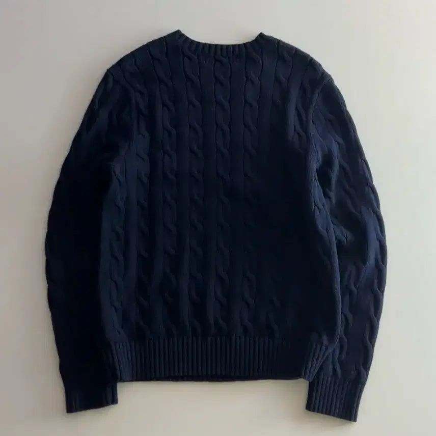 [BUNJANG] Polo Ralph Lauren Cable Knit Sweater / 폴로 랄프로렌 네이비 케이블 니트 M