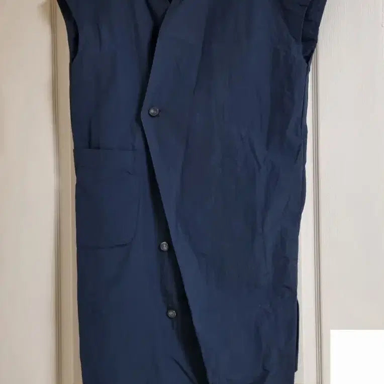 [SOLD OUT] 네이비 루즈핏 언발 롱 베스트