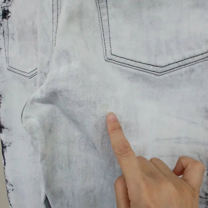 [BUNJANG] Mod9 White Washing Denim Pants / Mod9 화이트 워싱 데님 팬츠